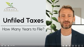 Unfiled Tax Returns: How Many Years Are You Required to File!