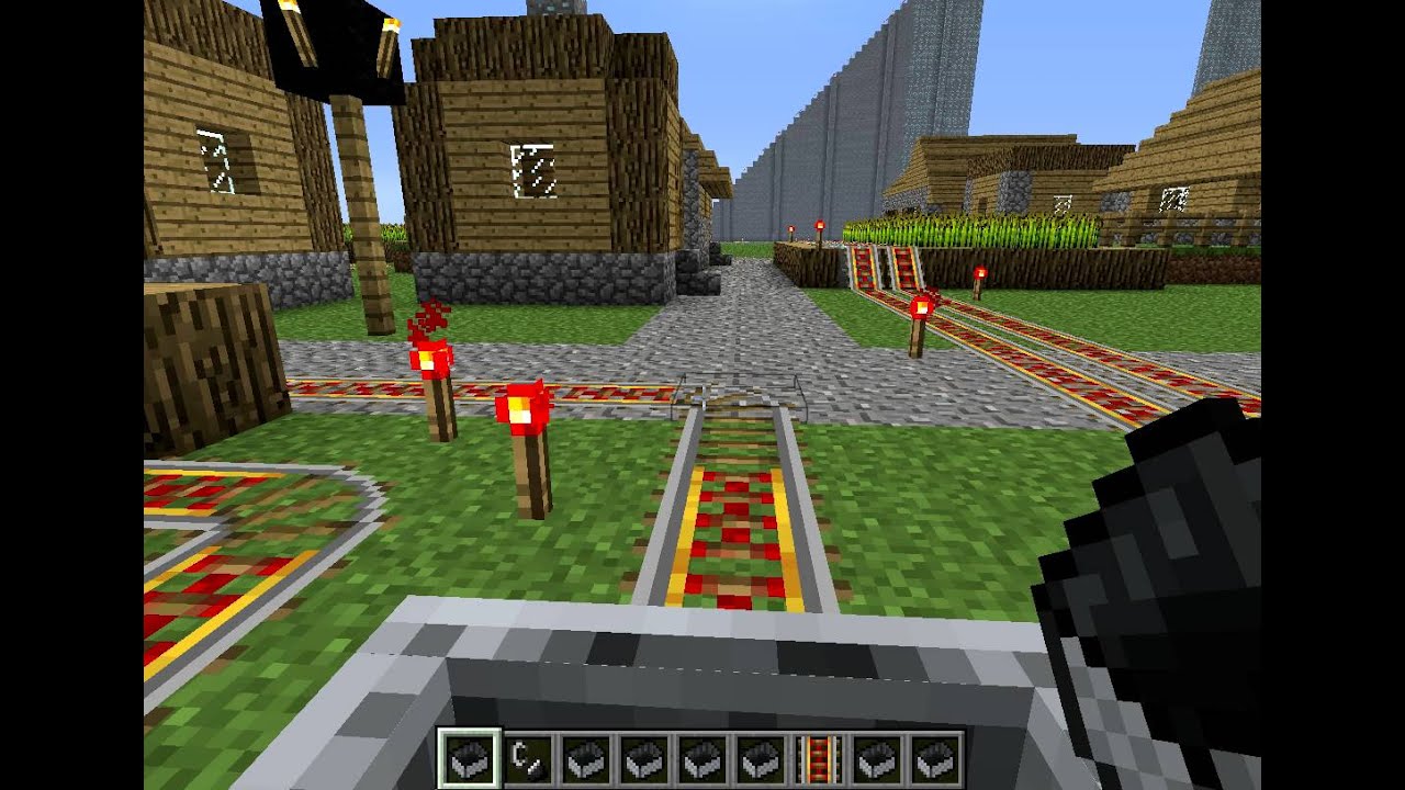 Minecraft- Rail System - YouTube