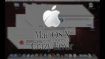 Mac OS X Crazy Error