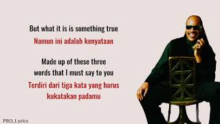 Stevie Wonder - I Just Called To Say I Love You (Lyrics Terjemahan)