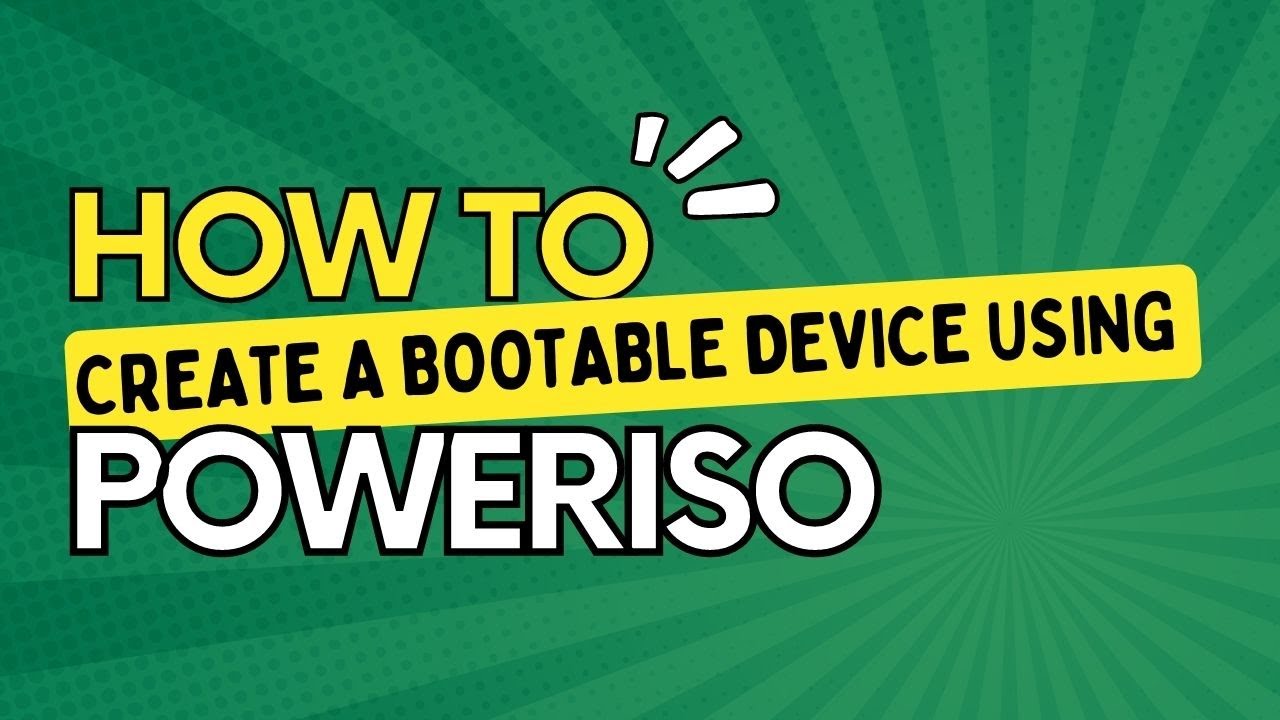 HOW TO CREATE A BOOTABLE DEVICE USING POWERISO - YouTube