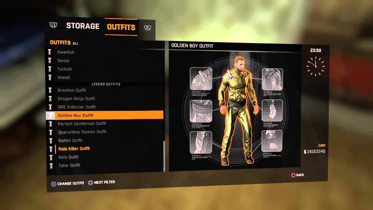 Dying Light The Following Enhanced Edition All Legendary Outfits