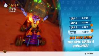 CTR - All Dev Ghosts #11 (Dragon Mines)
