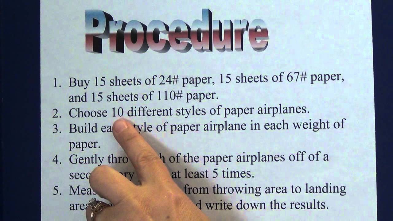 Science Project - 7. Write a Procedure