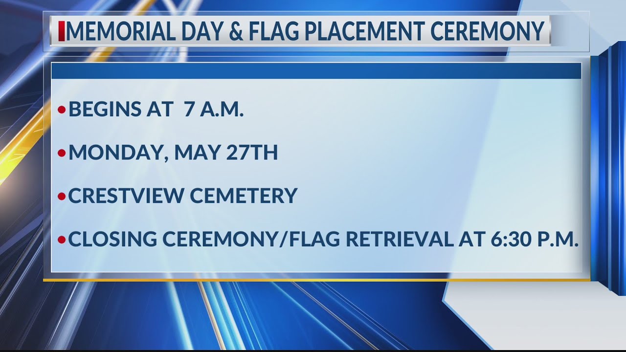 Memorial Day ceremony at Crestview Cemetery YouTube
