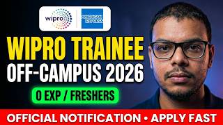 Wipro Trainee Hiring Announced 2026 | Amex | Off Campus Drive | 2026, 2025 Batch Hiring | Freshers