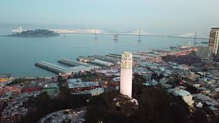 Coit Tower San Francisco by Drone