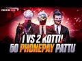 1V2 KOTTU 30RS PATTU FREE FIRE LIVE TELUGU UNLIMITED ROOMS 1V1 1V2 1V3 AND GUILD TRAILS