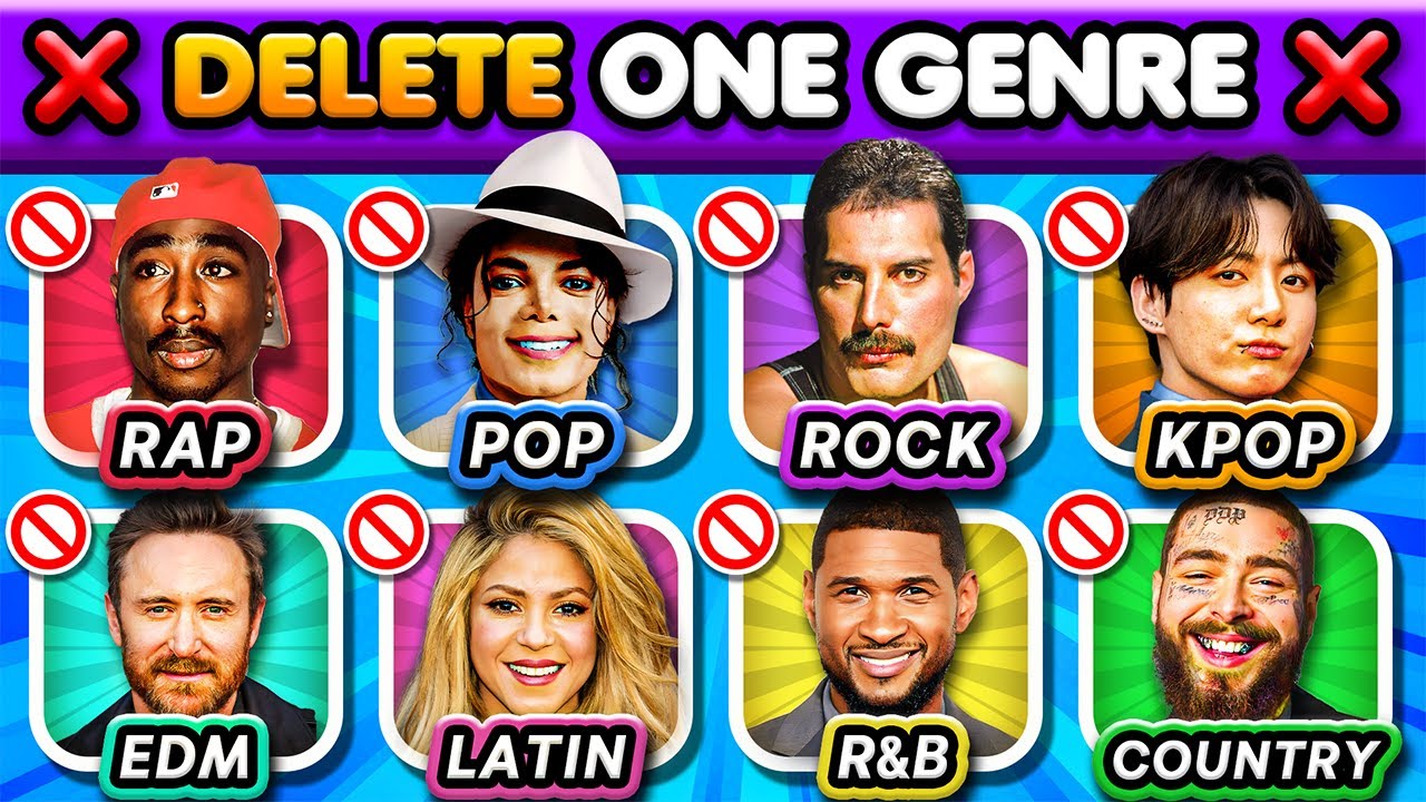 🔥 DELETE One Genre Challenge 6 Songs Per Round — Can You Handle It ...