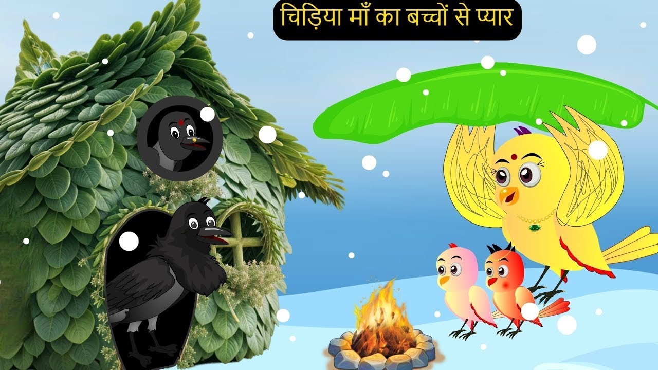 कार्टून।Jungle me Barf Barish ki kahani |जंगल में ठंड का कहर|Hindi kahani|Rano Chidiya wala cartoon