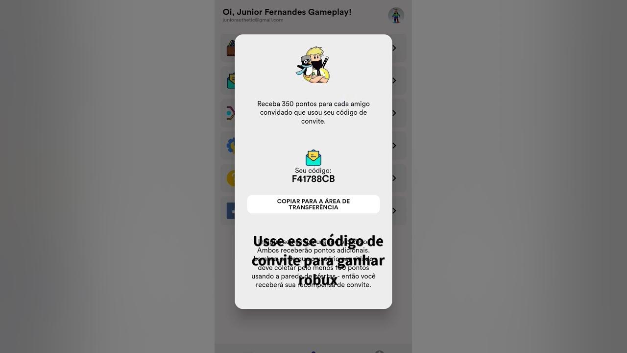 Usem meu código e ganhem 350 pontos no mineblox❤❤❤ 