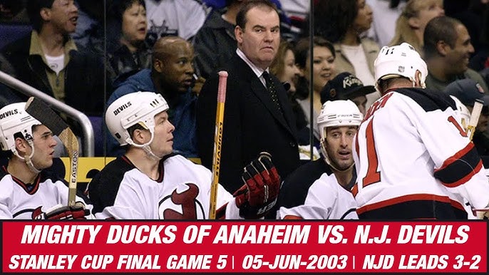 New Jersey Devils Captain Scott Stevens, 2003 Stanley Cup Final, New  Jersey Devils defeat Mighty Ducks of Anaheim…