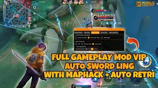 FULL GAMEPLAY LING AUTO SWORD MAPHACK DAN AUTO RETRI FIX BANTAI-BANTAI - MOBILE LEGENDS