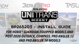 Installation  -  UNI TRANS Transducer Mounts For Hobie® Guardian Equipped Models (BP265203)