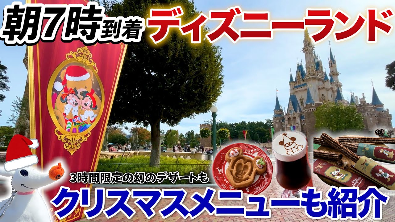 【朝7時到着】ディズニーランドのクリスマスの1日の過ごし方！ ⁠【vlog】#ディズニー #クリスマスディズニー