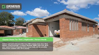 Executive Townhouses Highlands Harare North Usd 1,600Month