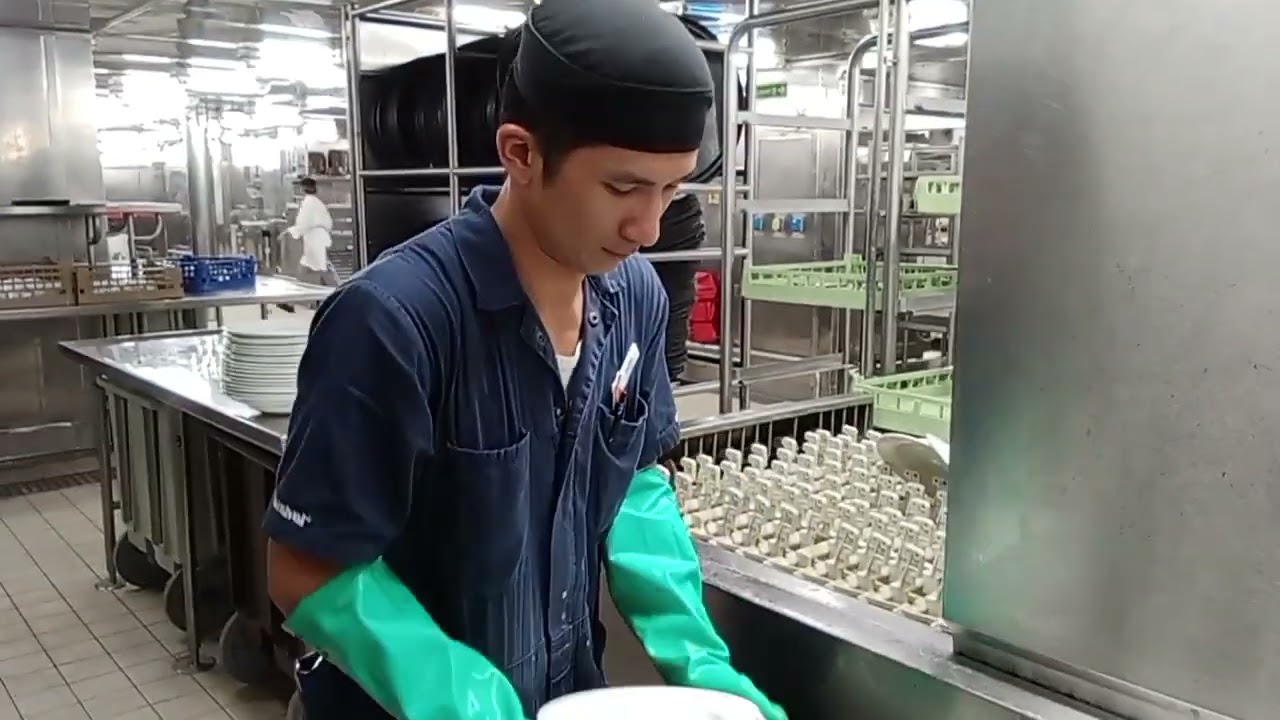 Dishwasher on a cruise ship