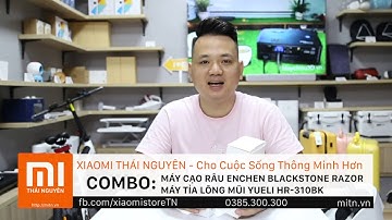 Combo : máy cạo râu kiêm tông đơ Enchen Blackstone Razor, Máy cắt tỉa lông mũi Yueli HR-310BK