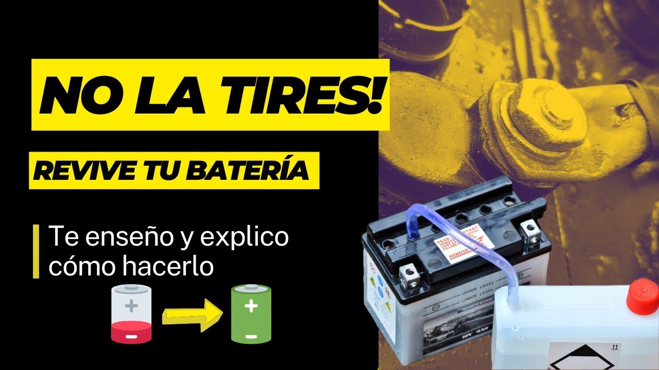 🔴 Cómo REPARAR, Revivir, Cargar o Recuperar BATERIA DE COCHE o auto 🔋🚘  Bateria sin mantenimiento 