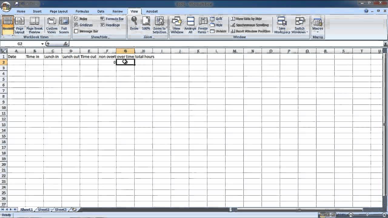 Hour By Hour Production Tracking Chart