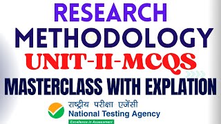 Research Methodology for NTA-PhD Exam 2023 II UNIT-2 MCQs- Masterclass Revision
