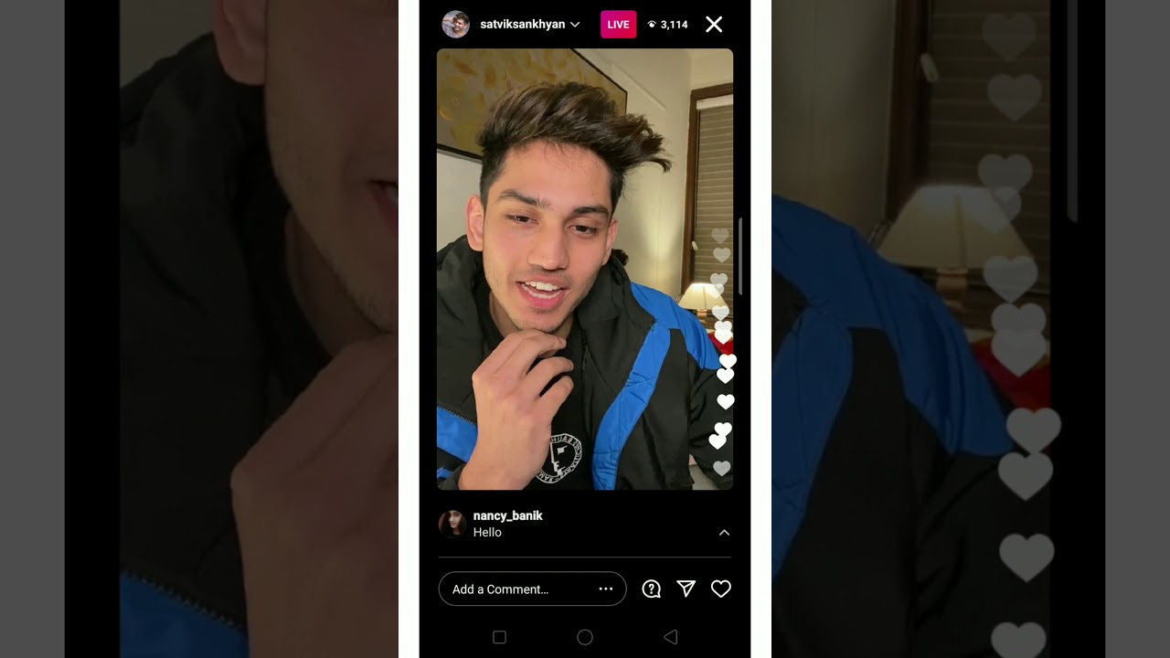 Satvik Sankhyan live on instagram ❤️