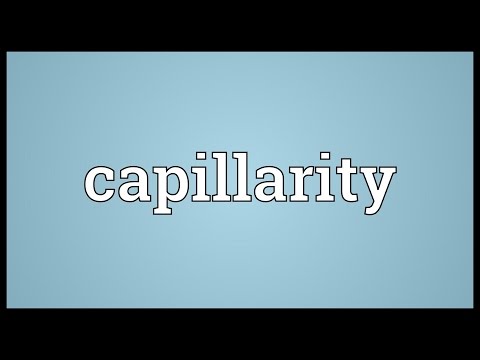Capillarity Meaning
