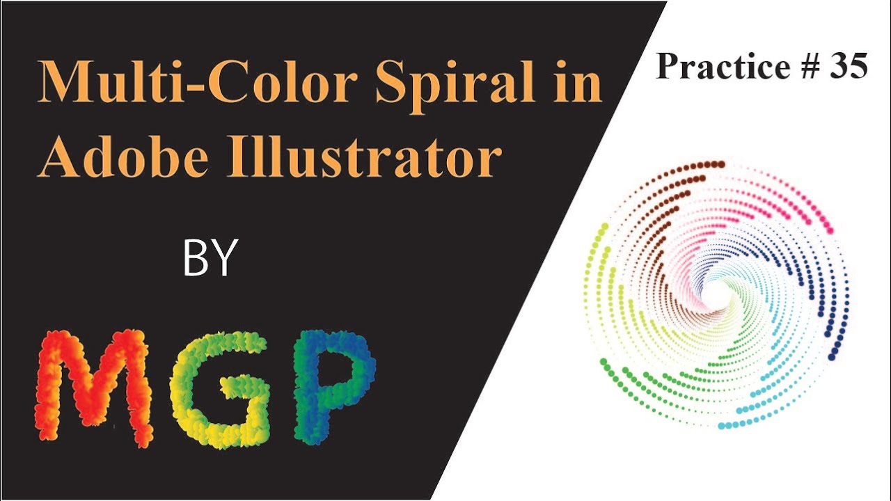 How to make Spiral in Adobe illustrator || spiral effect || practice ...