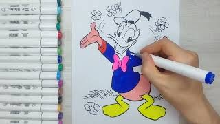 How to color Donald Duck