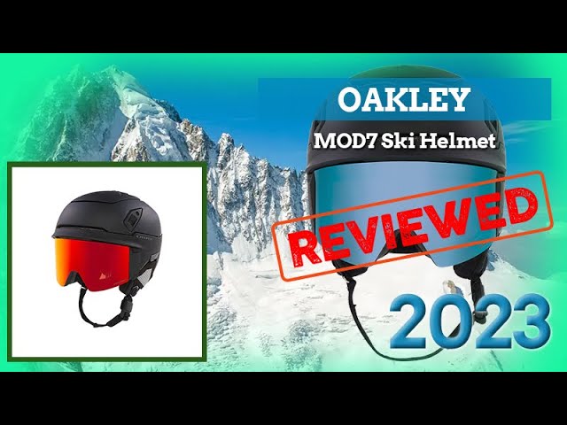 Oakley MOD7 - Casco de esquí integrado con gafas para hombres y mujeres +  paquete con botella de agua plegable de diseñador iWear con mosquetón