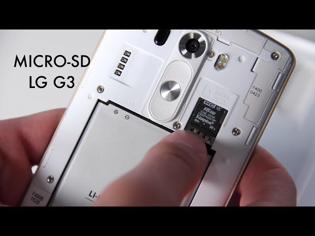 How to Insert Micro SD Card to LG G3 - YouTube