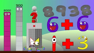 The Four Digit Addinator But there are numbers | Numberblocks Game animation screenshot 1
