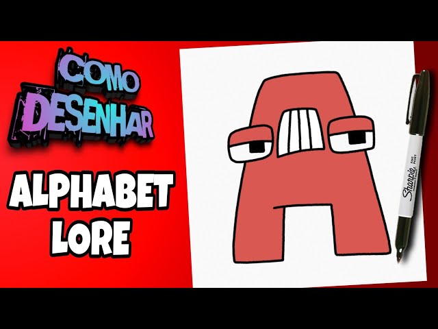 COMO DESENHAR ALPHABET LORE LETRA B, passo a passo