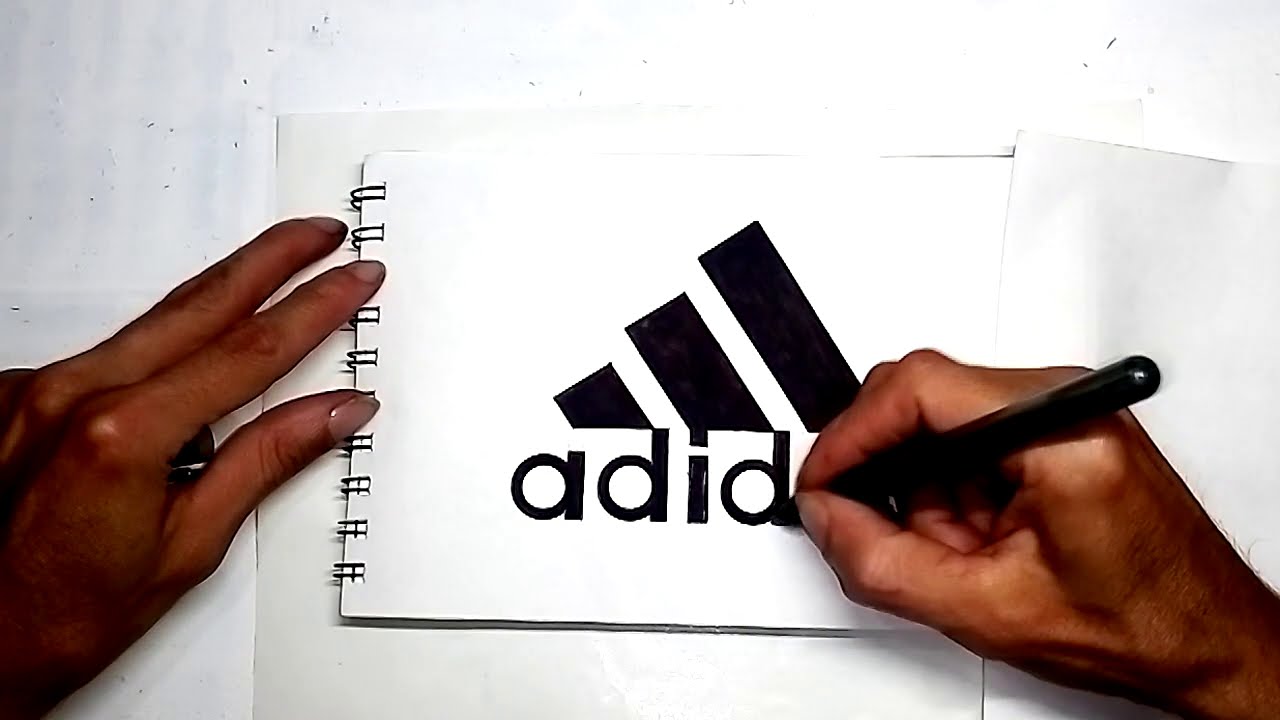 Como dibujar el logo deportivo adidas_ How to draw the adidas sports ...