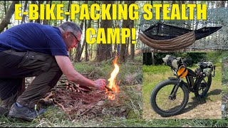 Bikepacking on an e-Bike | BGB Buffalo | Stealth Hammock Camp | Woodland Cooking | Wild Camping