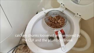 Cleaning And Unclogging Calcium From Marine Head Waste Line