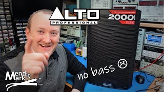 2000W Active Speaker Repair  No Bass  ALTO TS310