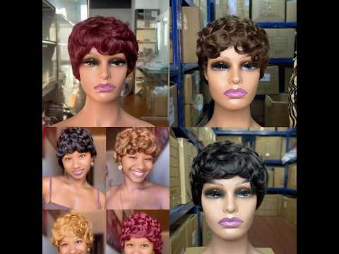 Short No-Lace Human Hair Wig — DL0028
