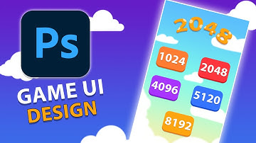 2048 Game ui design  | Adobe Photoshop