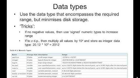 GG7404 Spatial Data and the WWW (2015) L5 pt1: Physical database design
