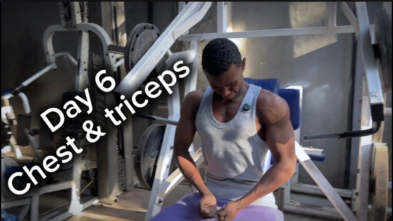 Day 6  | 60 Days Body Transformation 💪/ chest & triceps workout 