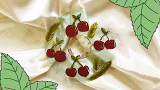 DIY cd project | clear cd 💿 painting cherry 🍒 painting #shorts DIY cd project | clear cd 💿 painting cherry 🍒 painting #shorts