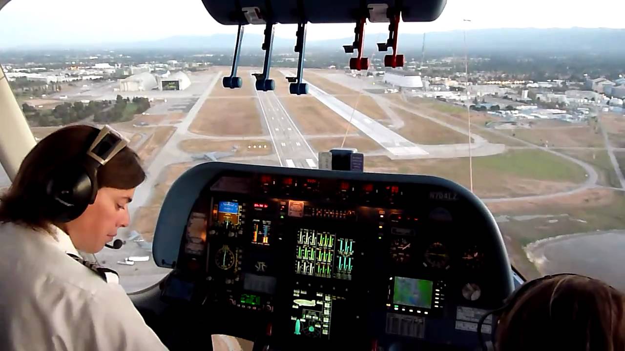 Landing in the Airship Ventures Zeppelin at Moffett Field in Mountain View.