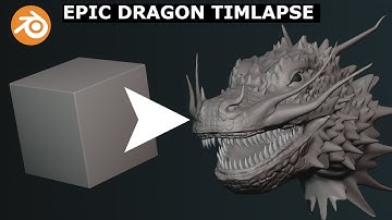 From Default Cube To Dragon: Blender Sculpting Timelapse