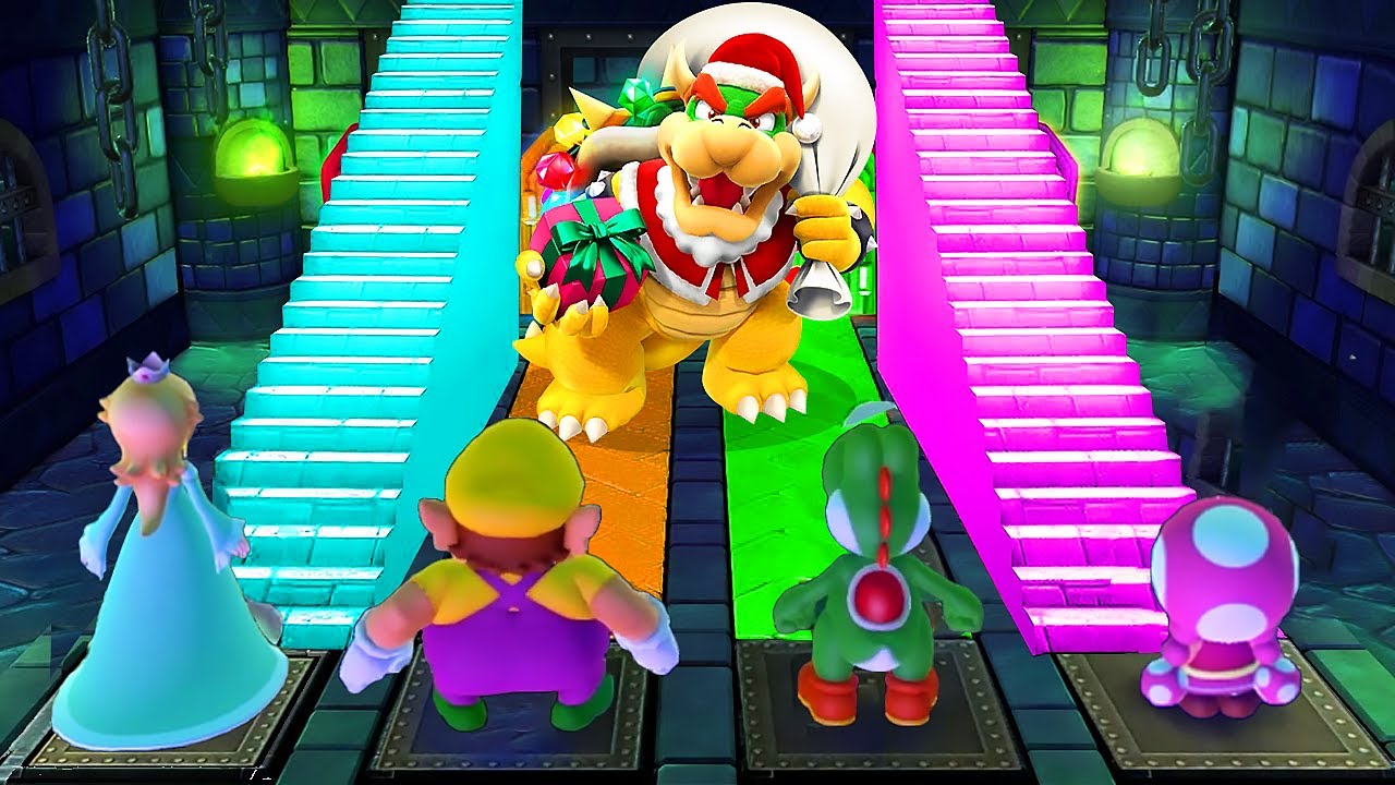 [마리오 파티 10] 미니 게임 로젤리나 vs 와리오 vs 요시 vs 키노피오 (마스터 CPU)