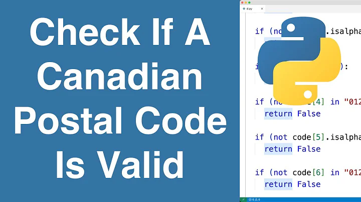 Validate Canadian Postal Codes with this Python Example