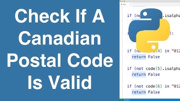Controleren of een Canadese postcode geldig is | Python-voorbeeld