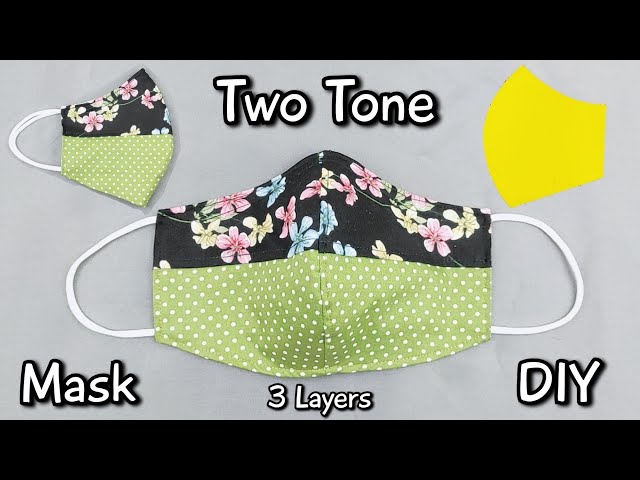New Design | 2 Tone,3 Layers Face Mask DIY | Free Pattern - YouTube new-design-2-tone-3-layers-face-mask-diy-free-pattern-youtube