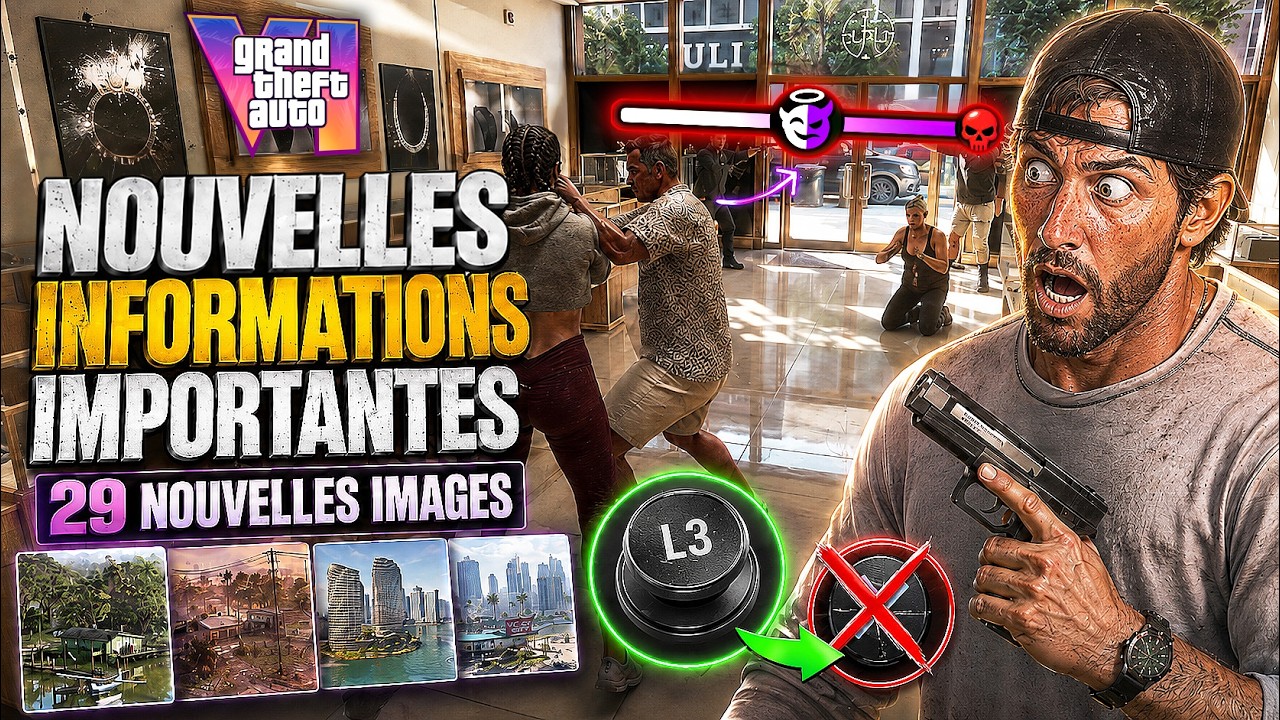 GTA 6 🚨 GROS CHANGEMENTS ! (Difficulté Braquages, Sprint, KARMA..) Nouvelles IMAGES & INFORMATIONS !