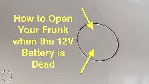 How to Open the Frunk if Your 12V Battery is Dead